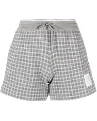 Thom Browne - Tweed Cotton Shorts - Lyst