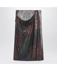 Maison Margiela - Printed Draped Sequin Maxi Skirt - Lyst
