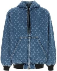 Marine Serre - Denim Bomber Jacket - Lyst