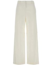 Fendi - White Cotton Pant - Lyst