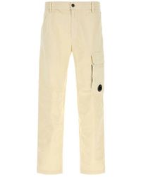 C.P. Company - Cream Stretch Cotton Cargo Pant - Lyst