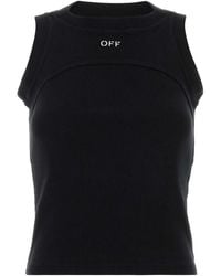 Off-White c/o Virgil Abloh - Off Off Stamp Rib Round Tank Top - Lyst