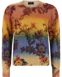Etro - Degradé Floral Jacquard Knitted Sweater - Lyst