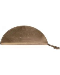 Maison Margiela - Big Halfmoon Metallic Leather Pouch Bags - Lyst