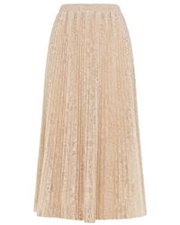 Ermanno Scervino - Lace Cotton Midi Skirt - Lyst
