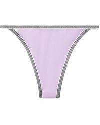 Versace - Embroidered-Logo Bikini Bottoms - Lyst
