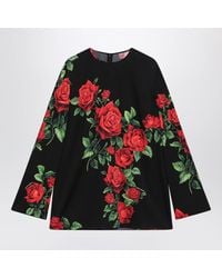 Dolce & Gabbana - Dolce & Gabbana Silk Blouse With Floral Print - Lyst