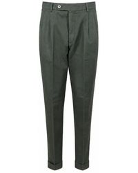 GTA - Dark Cotton Lino Polyamide Trousers - Lyst
