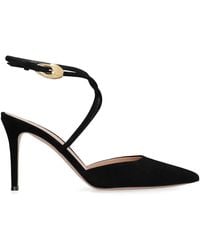 Gianvito Rossi - Suede Slingback Pumps - Lyst