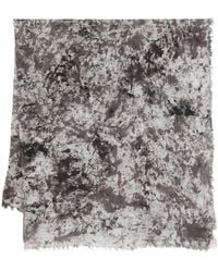 Avant Toi - "Zola" Camouflage Effect Modal Linen Silk Scarf 130X135 - Lyst