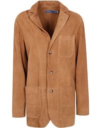 Polo Ralph Lauren - Suede Jacket With Three Buttons - Lyst