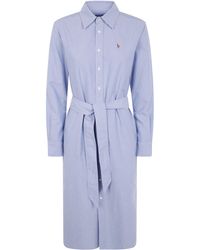 Polo Ralph Lauren - Long Sleeve Day Dress - Lyst