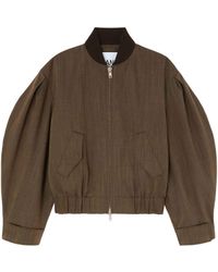 Ganni - Wool Bomber Jacket - Lyst