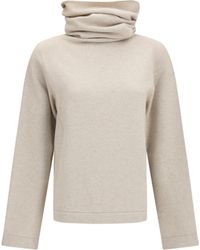 Alaïa - Alaïa High-Neck Jumper - Lyst
