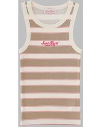 MC2 Saint Barth - Tank Top "Ada" Con Logo - Lyst