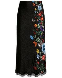 Alice + Olivia - Maeve Midi Skirt - Lyst