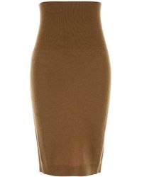 Stella McCartney - Camel Wool Skirt - Lyst