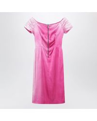 Prada - Fuchsia Washed Duchesse Dress - Lyst