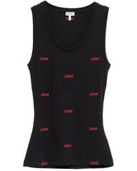Loewe - Logo Cotton Tank Top - Lyst