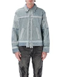 Who Decides War - Distressed Denim Exposure Trucker Jacket - Lyst