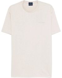 Paul & Shark - Paul & Shark Cotton T-Shirt With Tone-On-Tone Logo Embroidery - Lyst