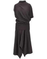 Lemaire - Twisted Wool-Blend Jersey Dress - Lyst