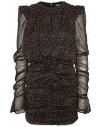 ROTATE BIRGER CHRISTENSEN - Rotate Animal Print Mini Dress - Lyst