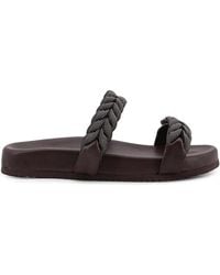 Brunello Cucinelli - Leather Sandals With Braided Monile Detail - Lyst