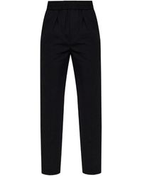 Isabel Marant - Wool Elastane Straight Pants - Lyst
