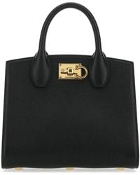 Ferragamo - Salvatore Leather The Studio Handbag - Lyst