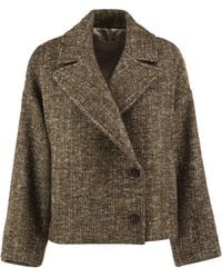 Antonelli - Cropped Virgin Wool And Alpaca Blend Jacket - Lyst