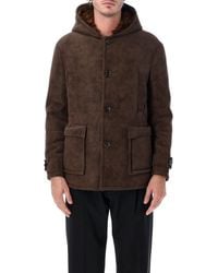 S.W.O.R.D - Eco-Shearling Hooded Coat - Lyst