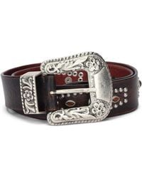 Golden Goose - Leather Belt With Metal Buckle - Lyst