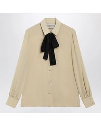 Valentino - Light Silk Bow Shirt - Lyst