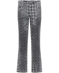 DIESEL - Houndstooth Pattern Jeans With Flared Leg Design - Lyst