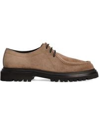 Dolce & Gabbana - Suede Derby Shoes With Lace-Up Design - Lyst