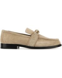 Bottega Veneta - Sand Suede Astaire Loafers - Lyst
