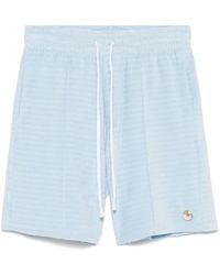 CASABLANCA - Velour Pintuck Shorts - Lyst