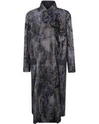 Ziggy Chen - Velvet Stand Collar Coat - Lyst