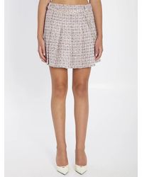 Self-Portrait - Self Portrait Pleated Skirt With Belt - Lyst