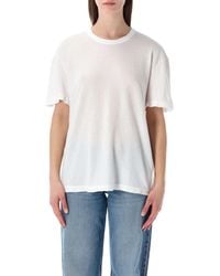 James Perse - Oversized Crepe Jersey Short Sleeve Tee - Lyst