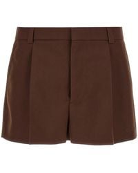Gucci - Logo-Embossed Tailored Wool-Twill Shorts - Lyst