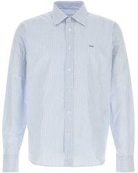 Prada - Embroidered Poplin Shirt - Lyst