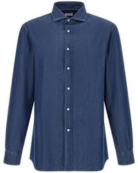 Brunello Cucinelli - Denim Shirt - Lyst