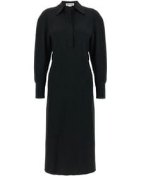 Victoria Beckham - 'Long Sleeve Polo Collar Midi' Dress - Lyst
