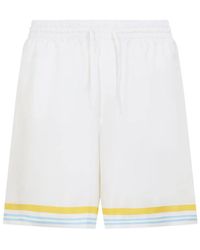 CASABLANCA - Silk Flower Court Icon Shorts - Lyst