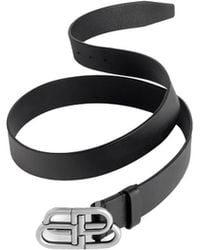 Balenciaga - Bb Leather Belt - Lyst