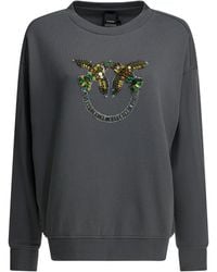 Pinko - Cotton Polyester Sweatshirt - Lyst