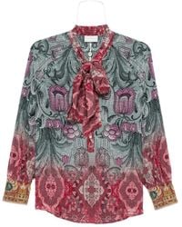 Pierre Louis Mascia - Printed Silk Shirt - Lyst