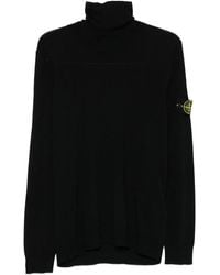 Stone Island - Ribbed Wool Turtleneck Sweater - Lyst